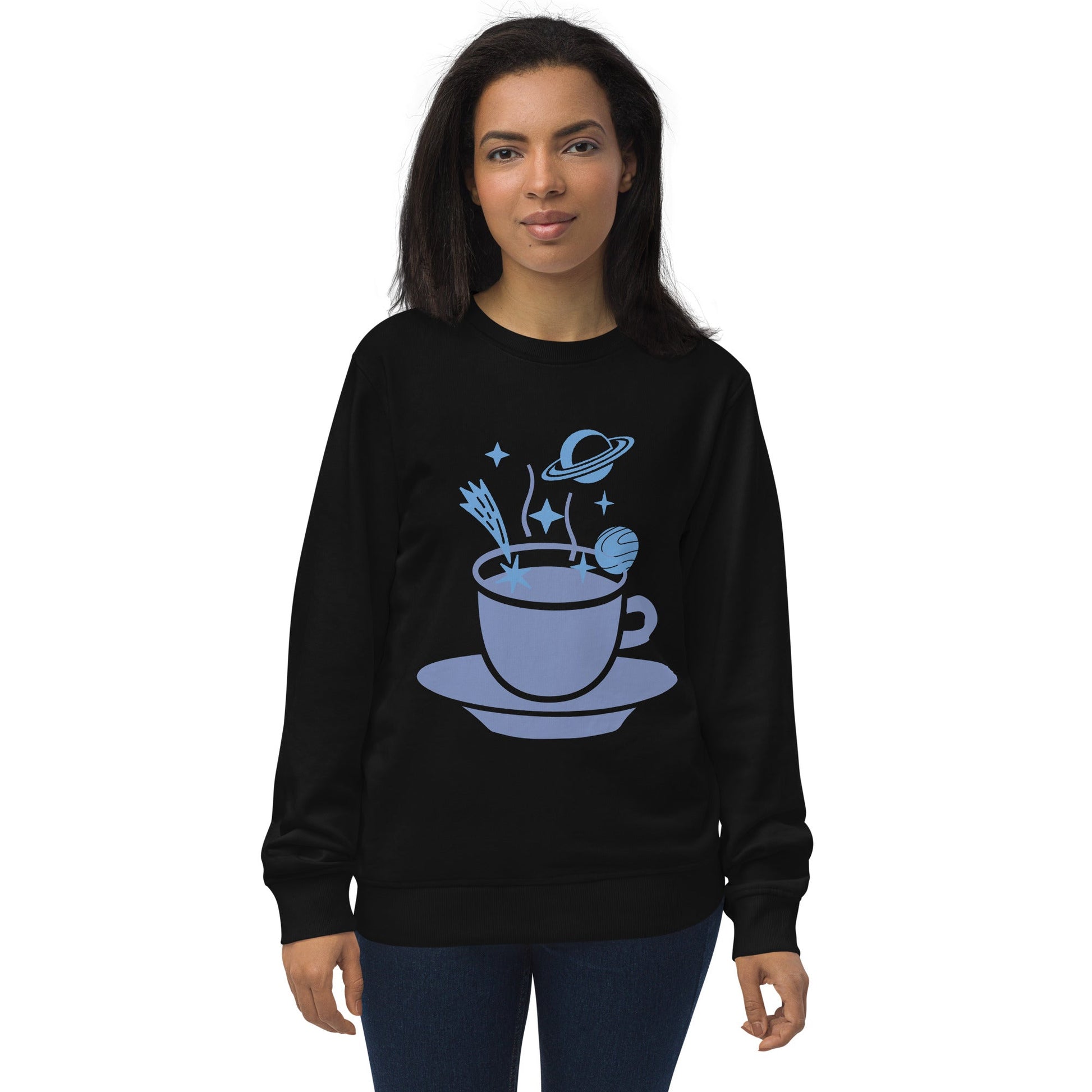 Spaced Coffee Unisex organic sweatshirt - Lizard Vigilante