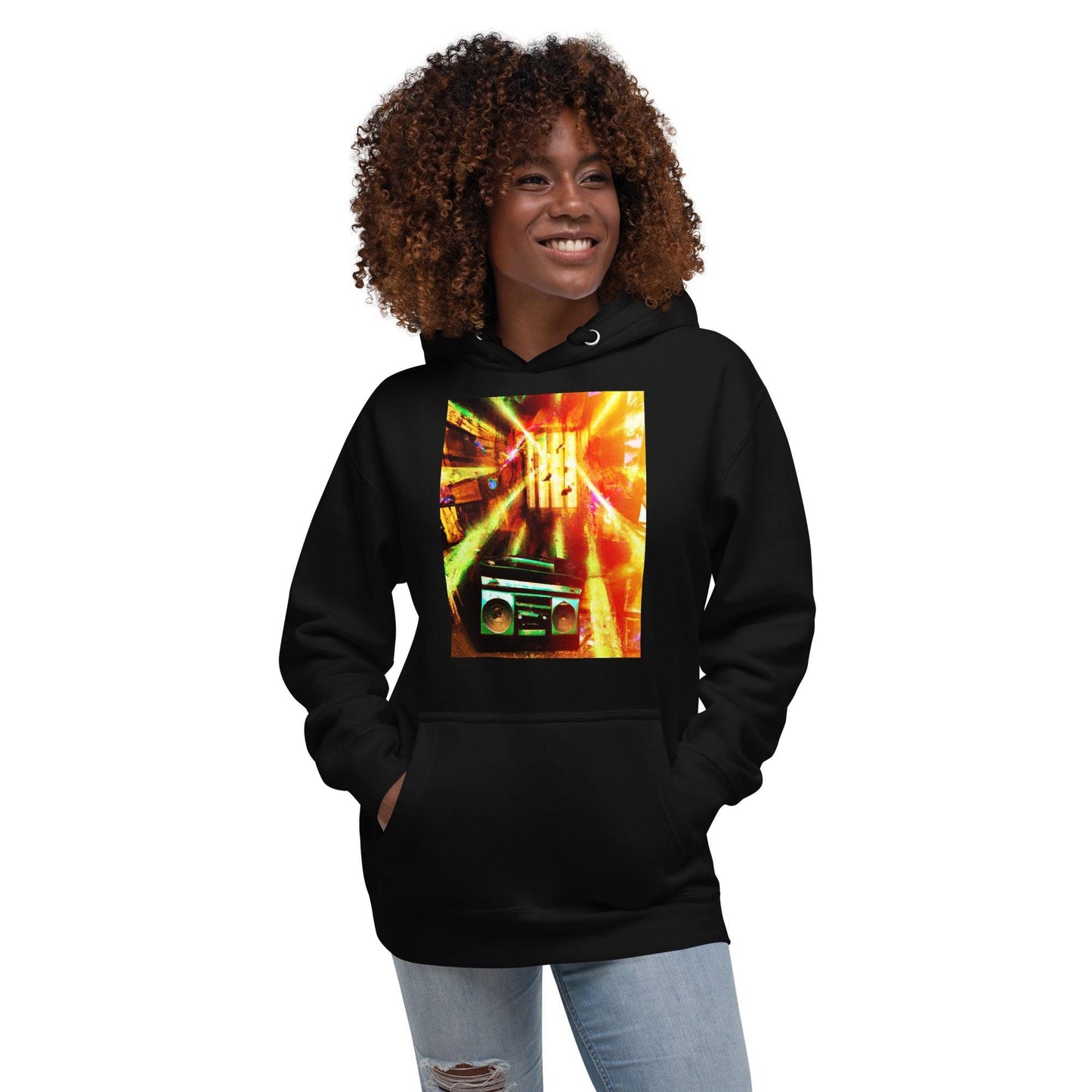 Prison BoomBox Light Burst Unisex Hoodie - Lizard Vigilante