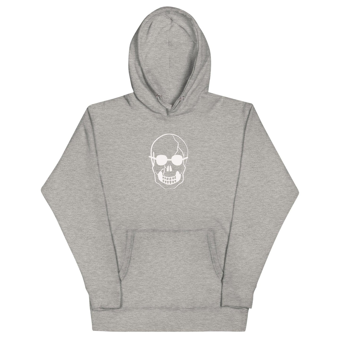 White Skull With Shades Unisex Hoodie - Lizard Vigilante