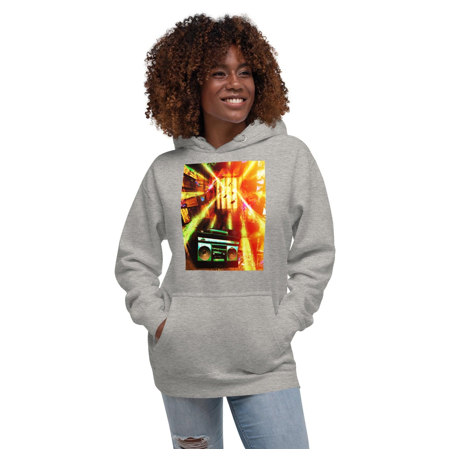 Prison BoomBox Light Burst Unisex Hoodie - Lizard Vigilante