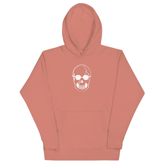 White Skull With Shades Unisex Hoodie - Lizard Vigilante