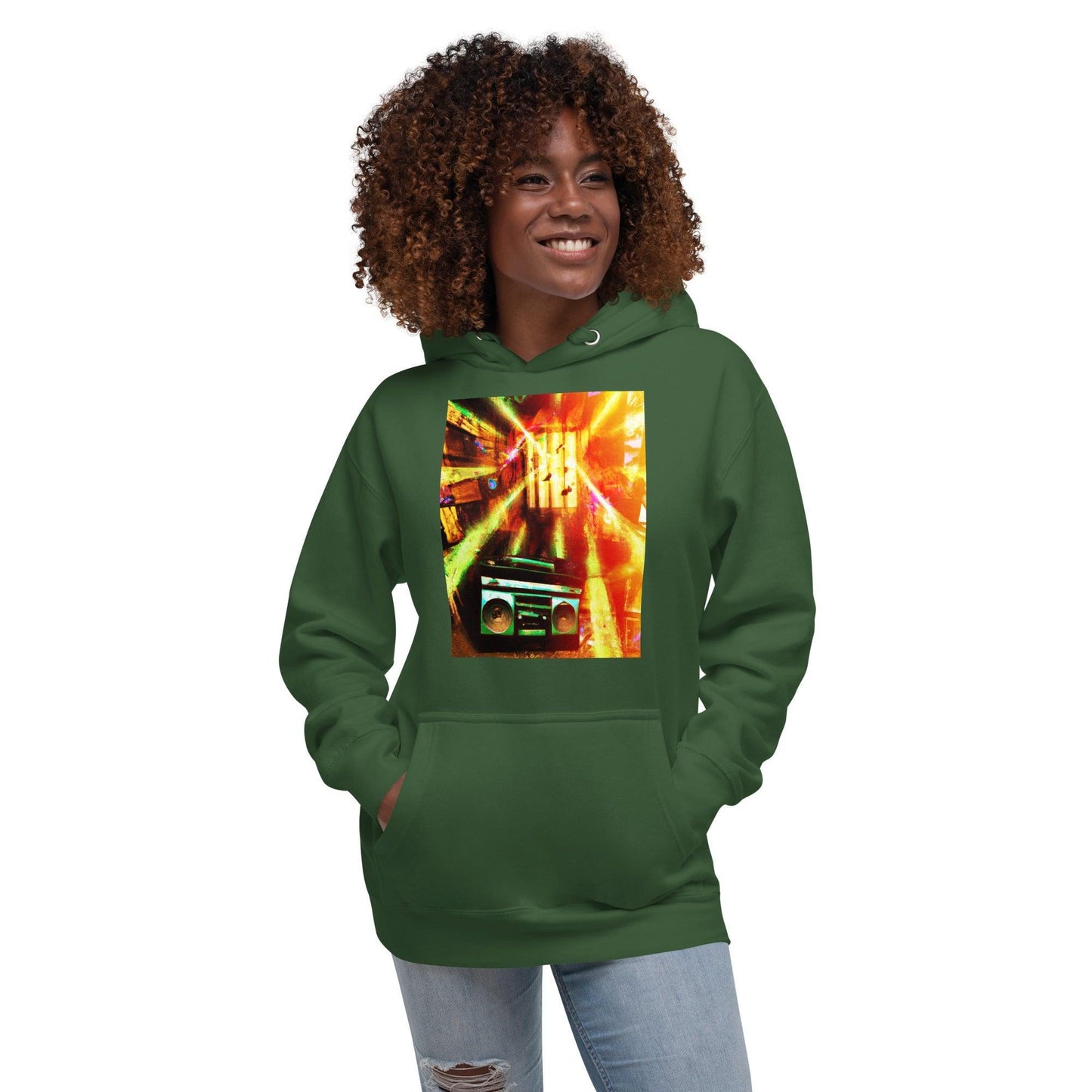 Prison BoomBox Light Burst Unisex Hoodie - Lizard Vigilante