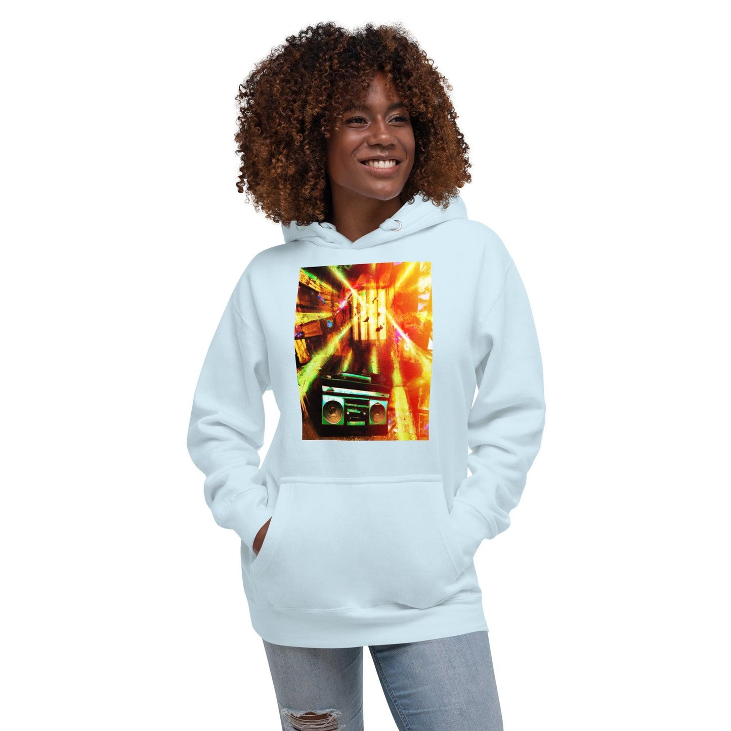 Prison BoomBox Light Burst Unisex Hoodie - Lizard Vigilante