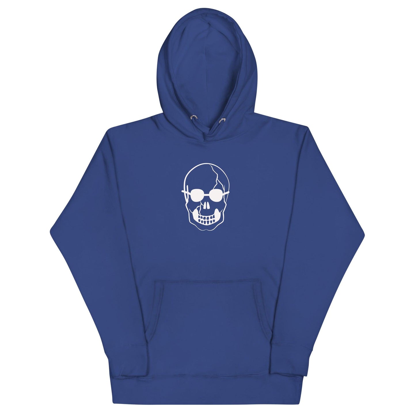 White Skull With Shades Unisex Hoodie - Lizard Vigilante