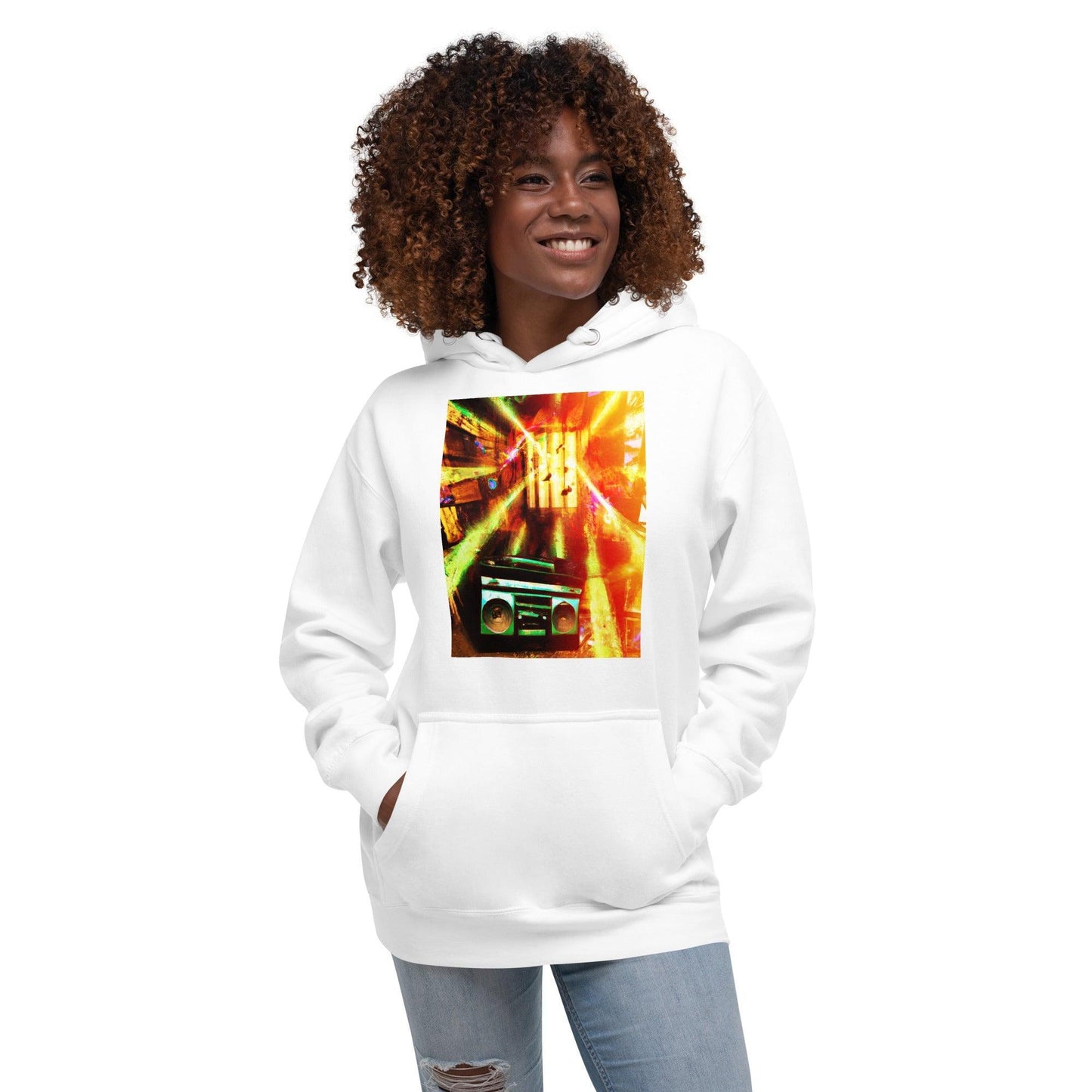 Prison BoomBox Light Burst Unisex Hoodie - Lizard Vigilante