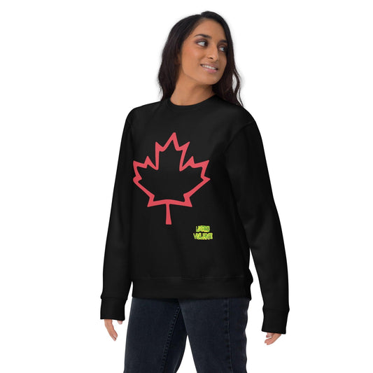 Embrace the Wild with our Lizard Vigilante Brand Canada Leaf Unisex Premium Sweatshirt - Lizard Vigilante