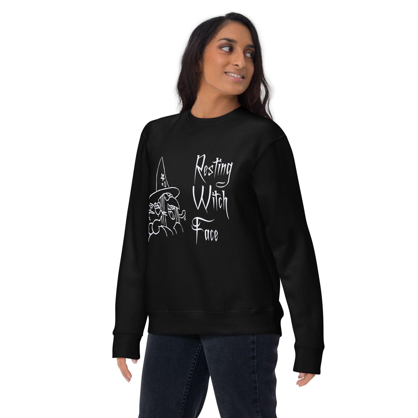 Resting Witch Face Unisex Premium Sweatshirt - Lizard Vigilante