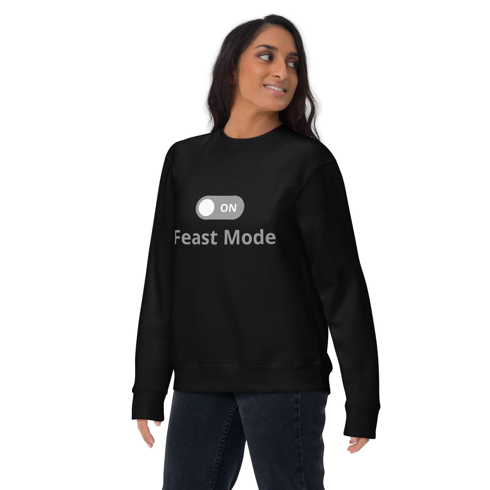 FEAST MODE ON Power Switch On Unisex Premium Sweatshirt - Lizard Vigilante