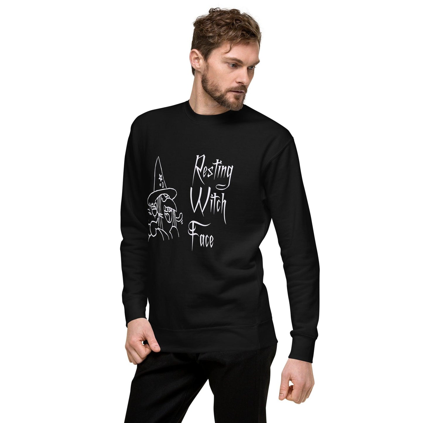 Resting Witch Face Unisex Premium Sweatshirt - Lizard Vigilante