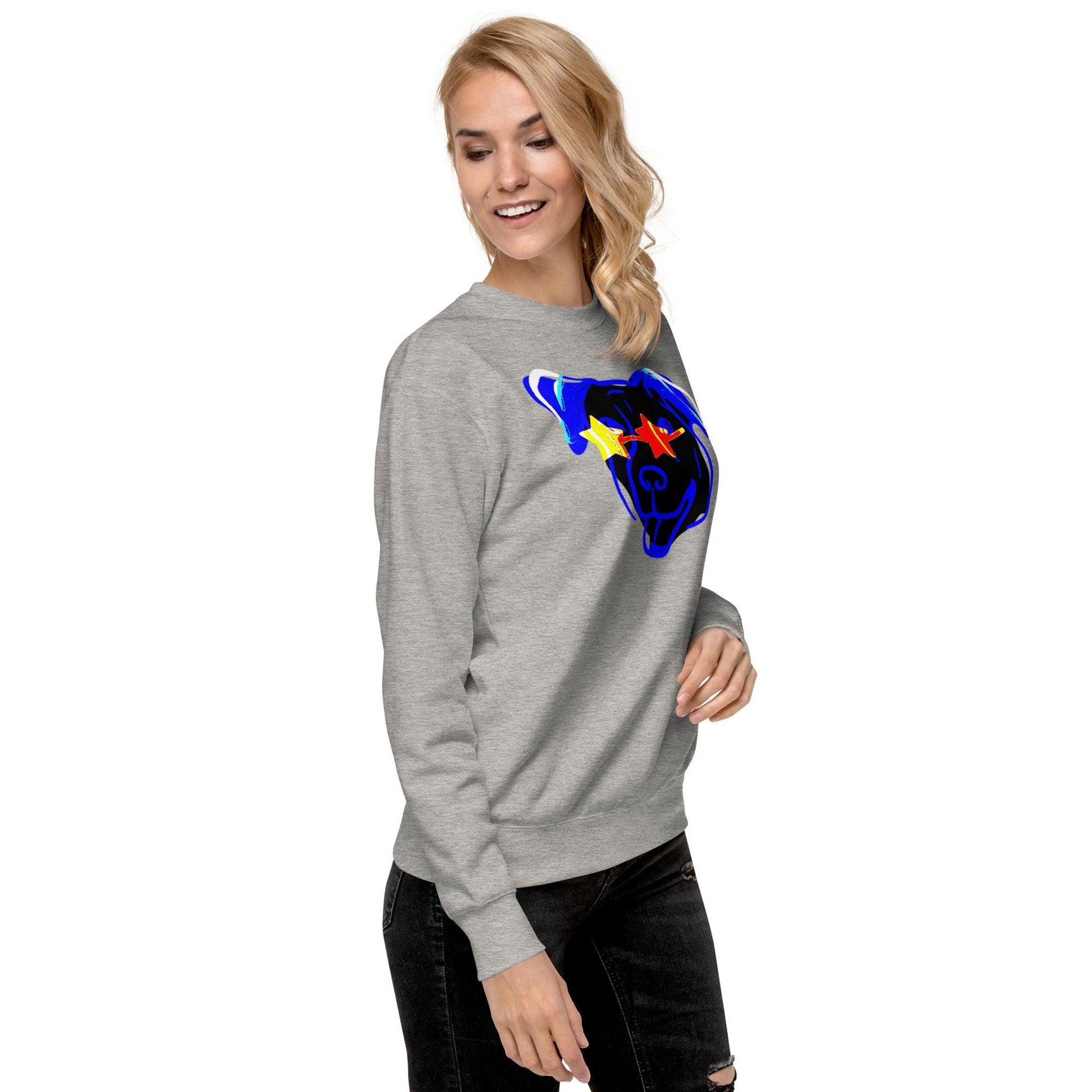 Blue Star Dawg Unisex Premium Sweatshirt - Lizard Vigilante