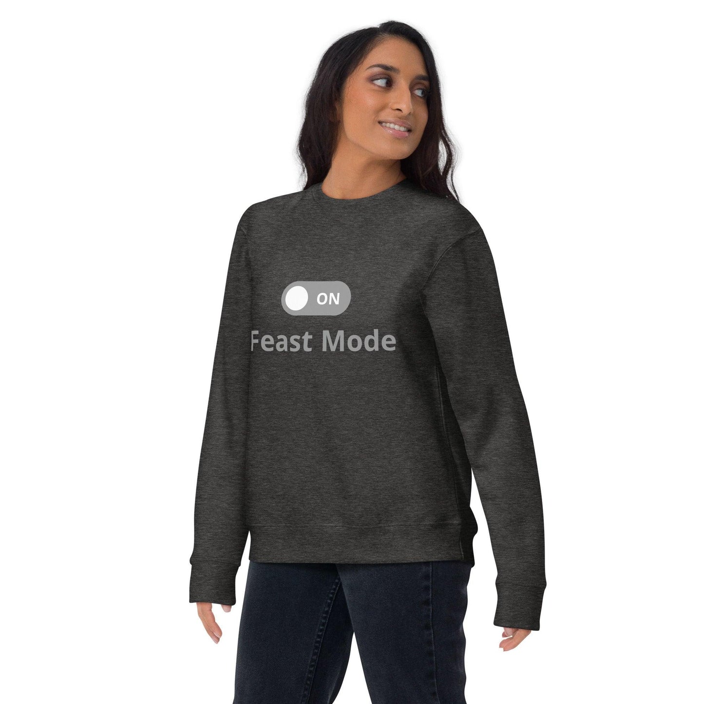 FEAST MODE ON Power Switch On Unisex Premium Sweatshirt - Lizard Vigilante