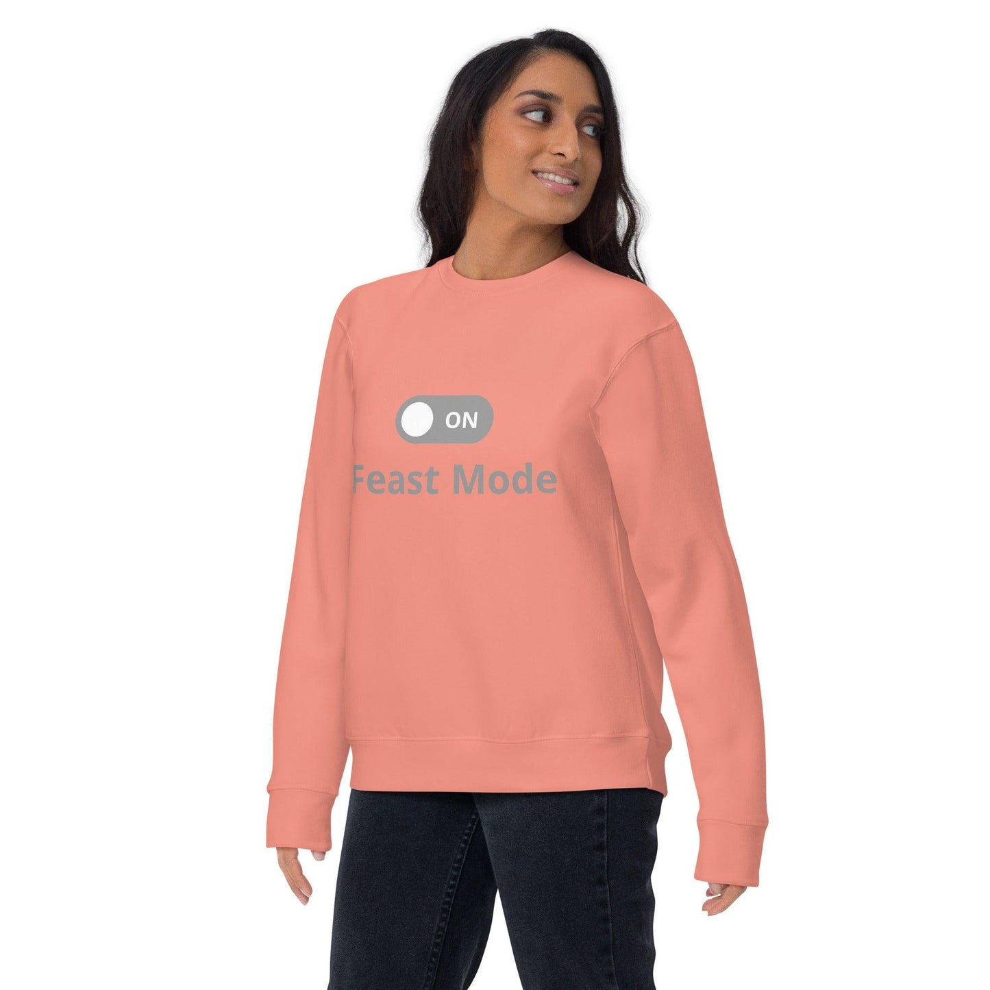 FEAST MODE ON Power Switch On Unisex Premium Sweatshirt - Lizard Vigilante