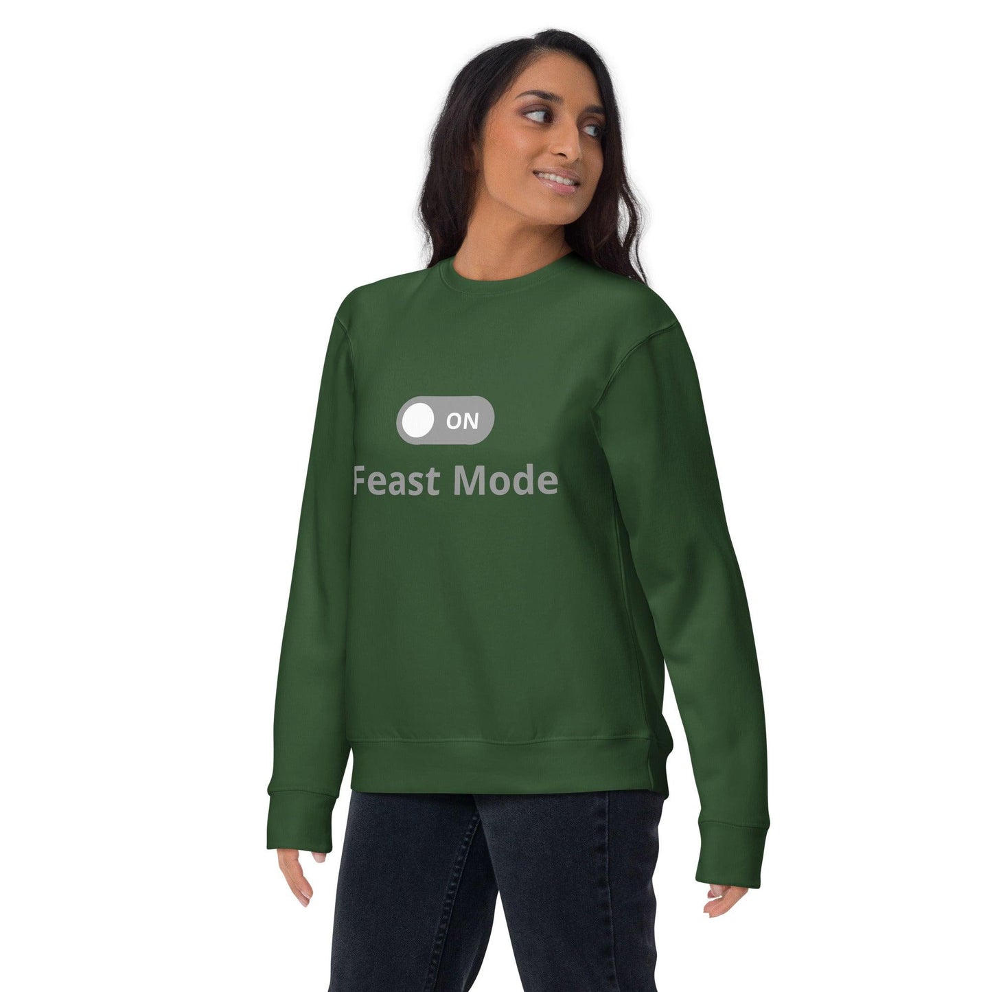 FEAST MODE ON Power Switch On Unisex Premium Sweatshirt - Lizard Vigilante