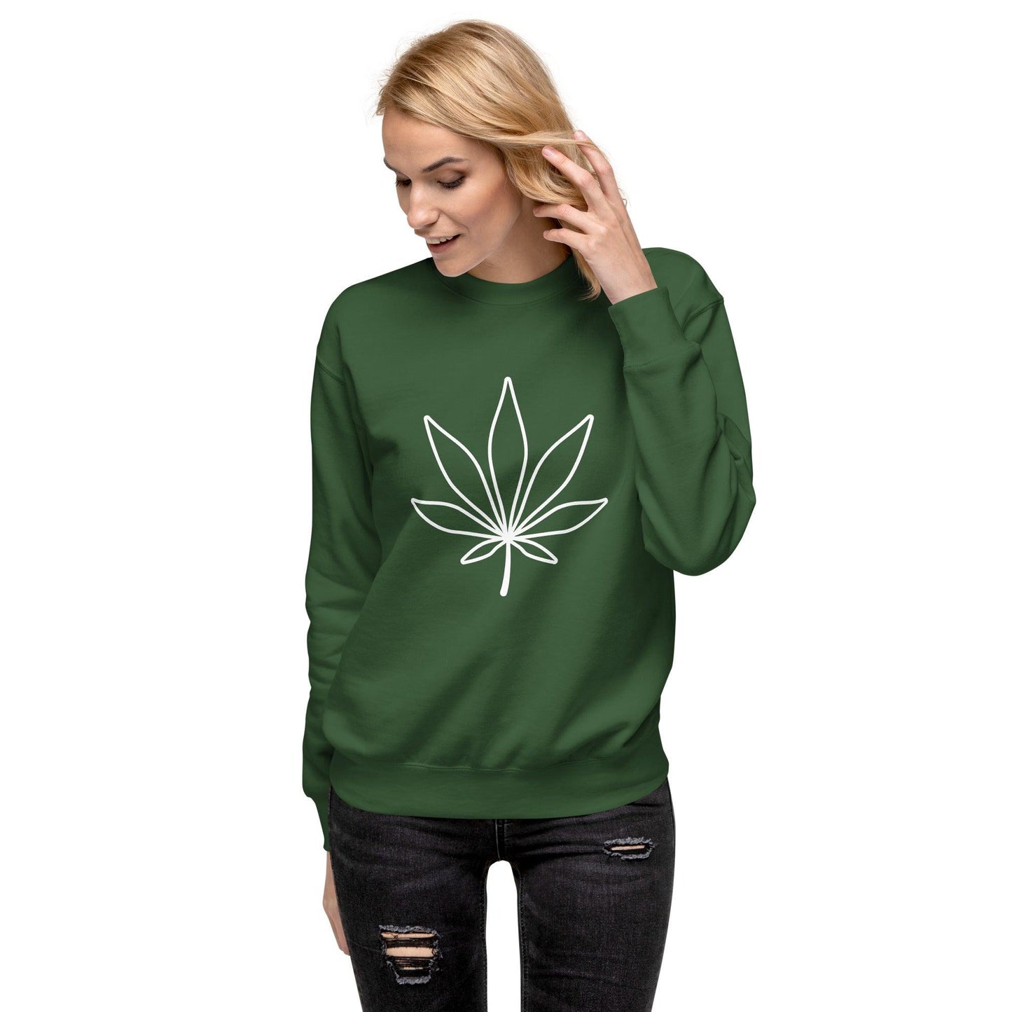 Pot Leaf Unisex Premium Sweatshirt - Lizard Vigilante