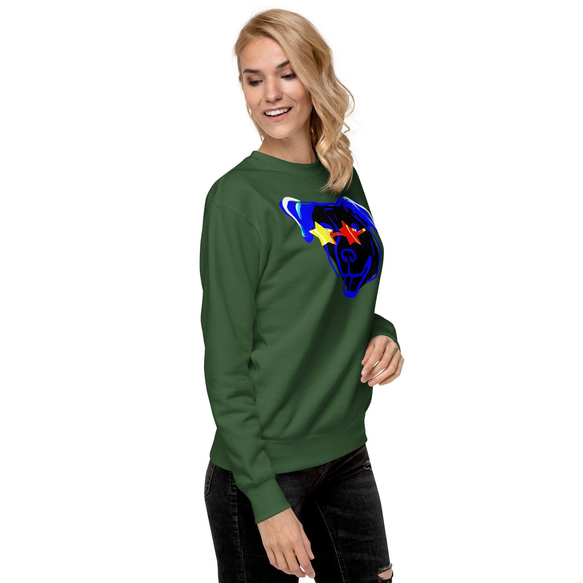 Blue Star Dawg Unisex Premium Sweatshirt - Lizard Vigilante