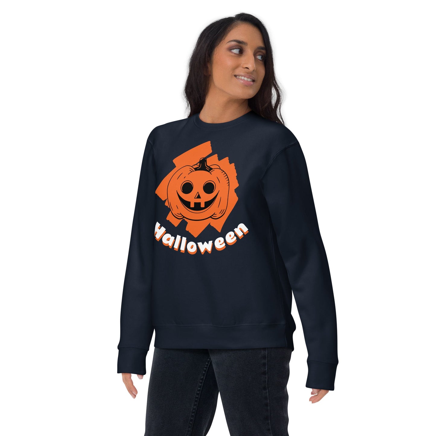 Halloween Jack-o-Lantern Unisex Premium Sweatshirt - Lizard Vigilante
