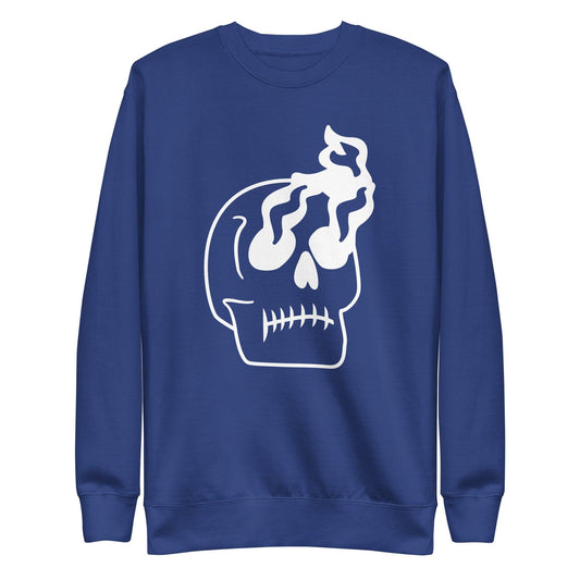 Smoke Skulled Unisex Premium Sweatshirt - Lizard Vigilante