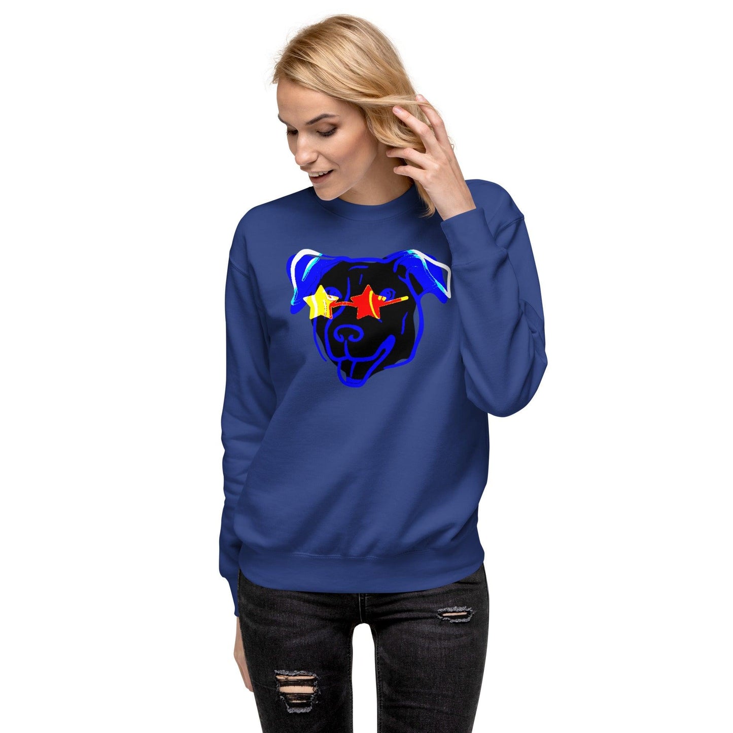 Blue Star Dawg Unisex Premium Sweatshirt - Lizard Vigilante