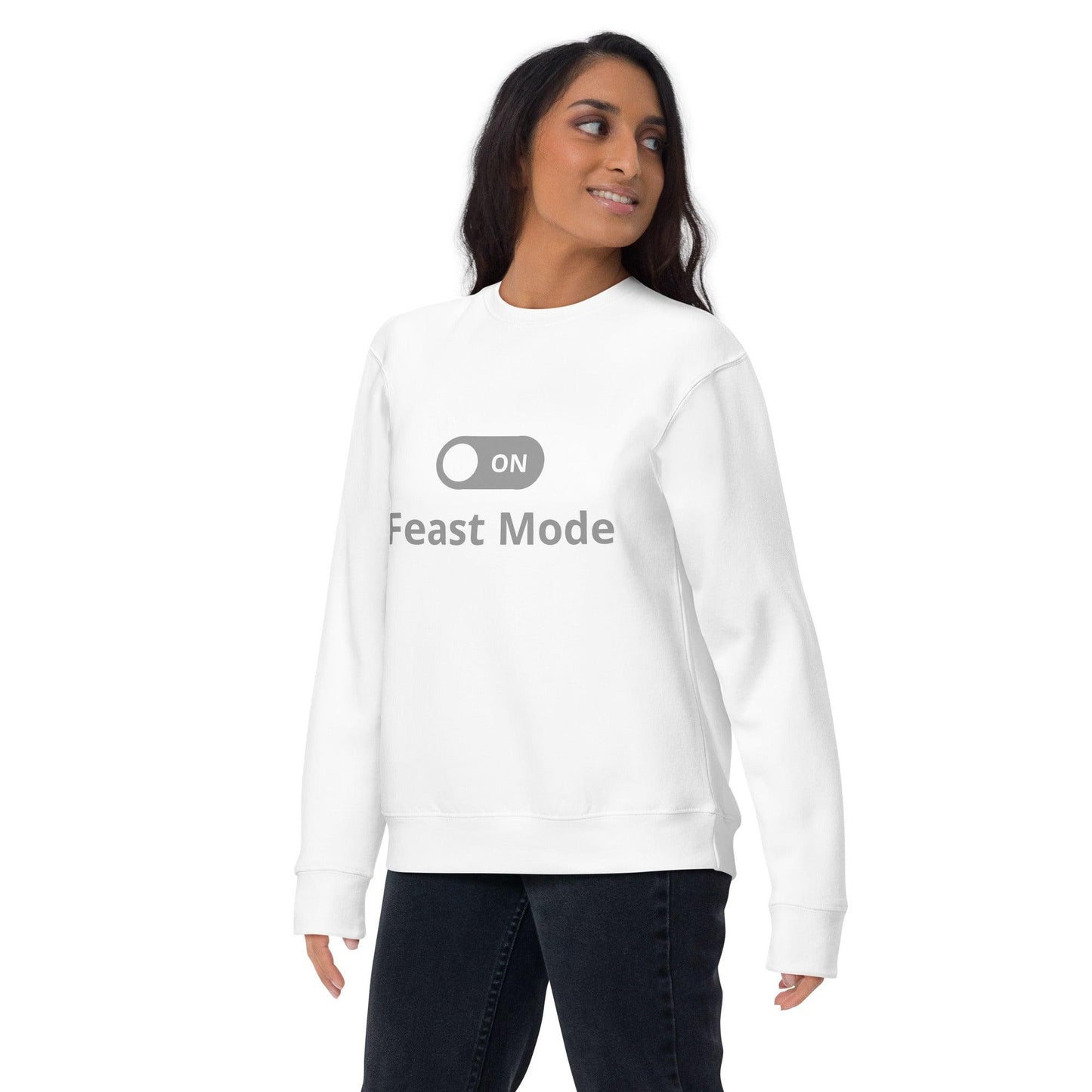 FEAST MODE ON Power Switch On Unisex Premium Sweatshirt - Lizard Vigilante