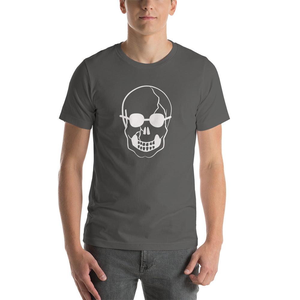 White Skull With Shades Unisex t-shirt - Lizard Vigilante