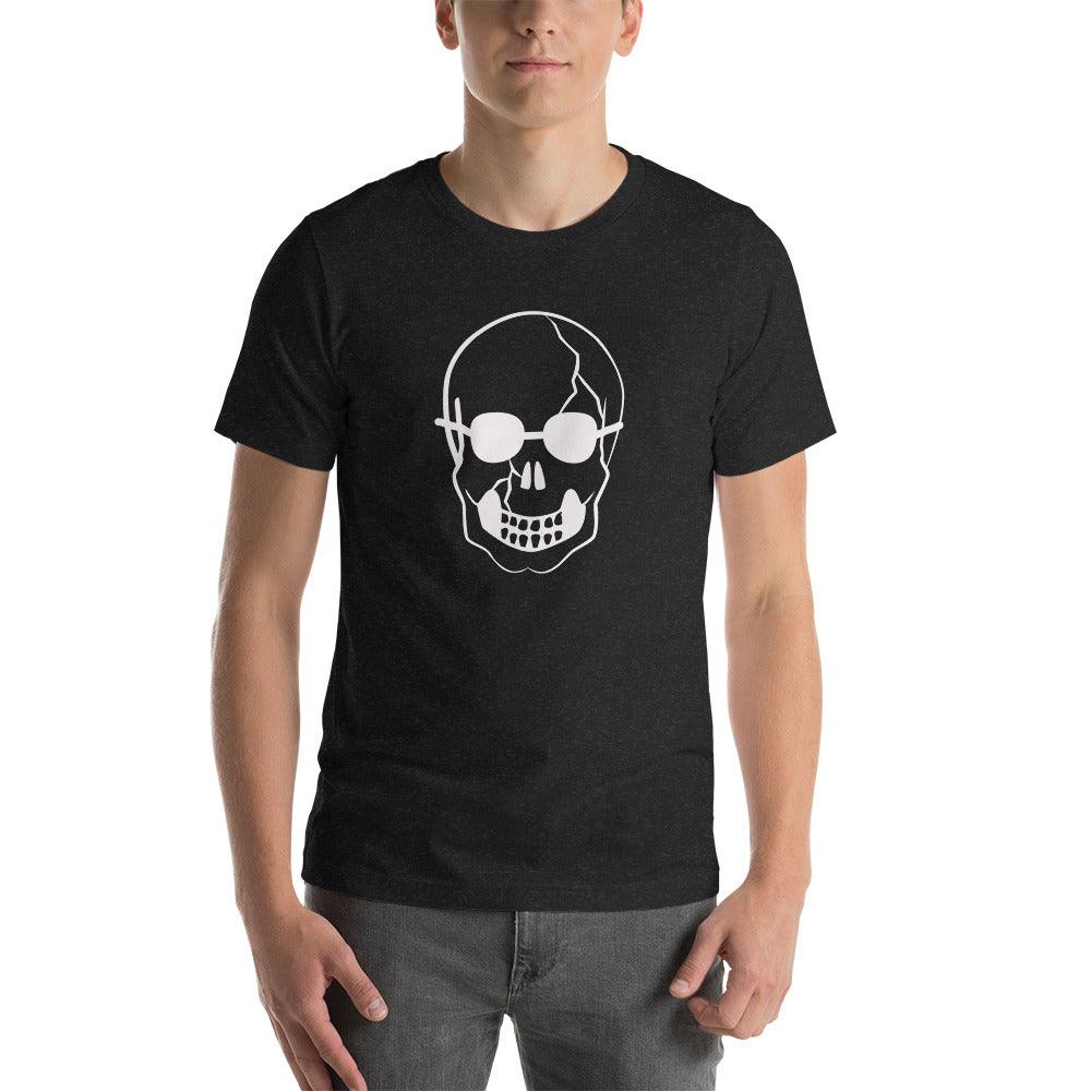 White Skull with Shades Unisex t-shirt - Lizard Vigilante