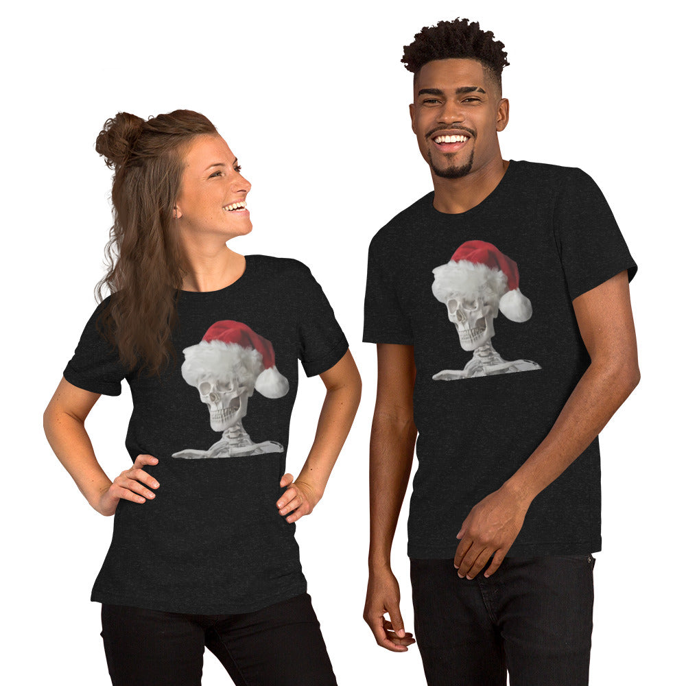 Skeleton Santa Halloween Christmas Confused Holiday Unisex t-shirt - Lizard Vigilante