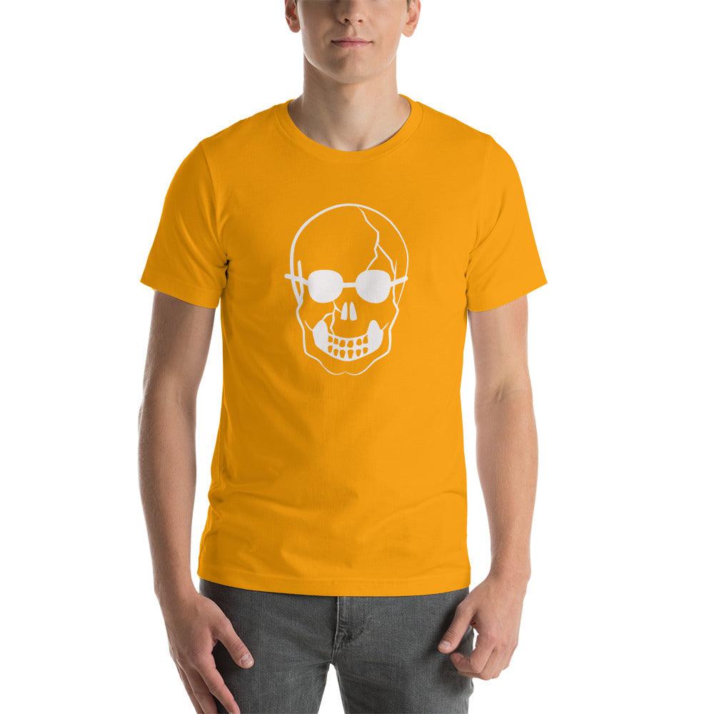 White Skull with Shades Unisex t-shirt - Lizard Vigilante