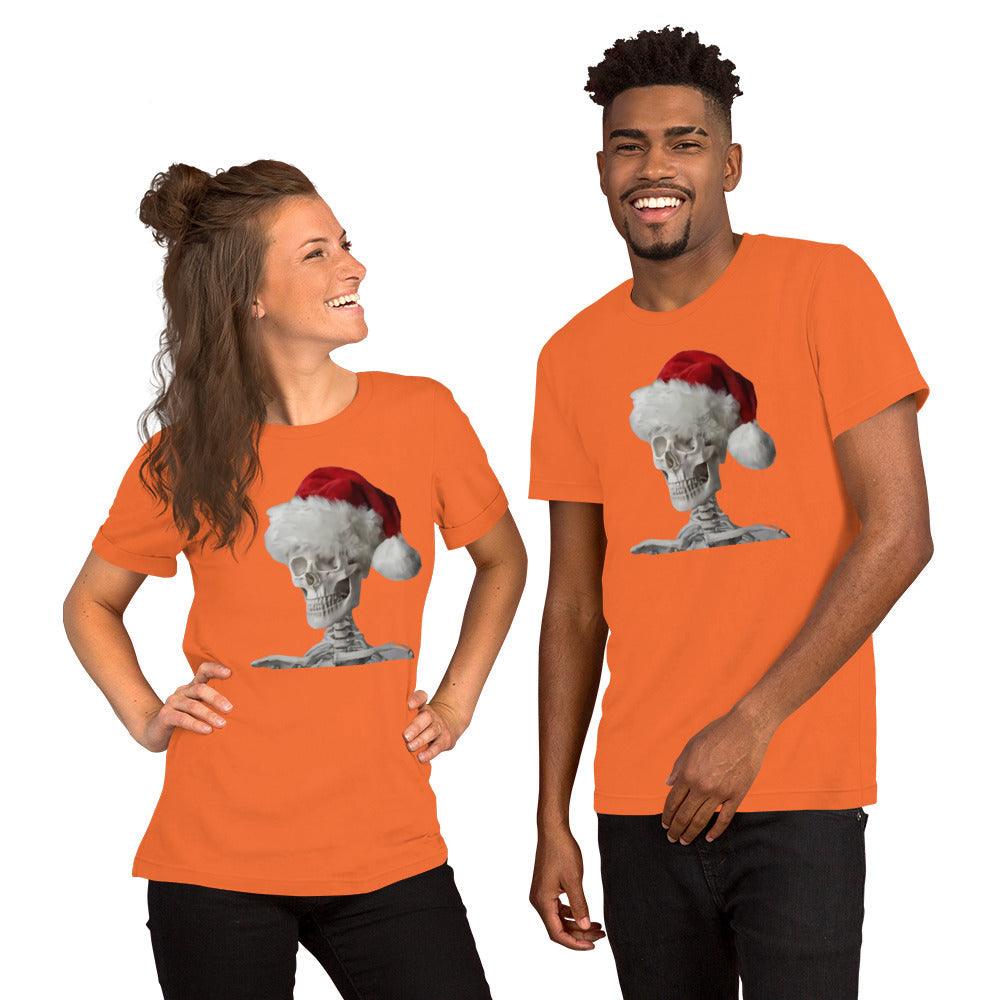 Skeleton Santa Halloween Christmas Confused Holiday Unisex t-shirt - Lizard Vigilante