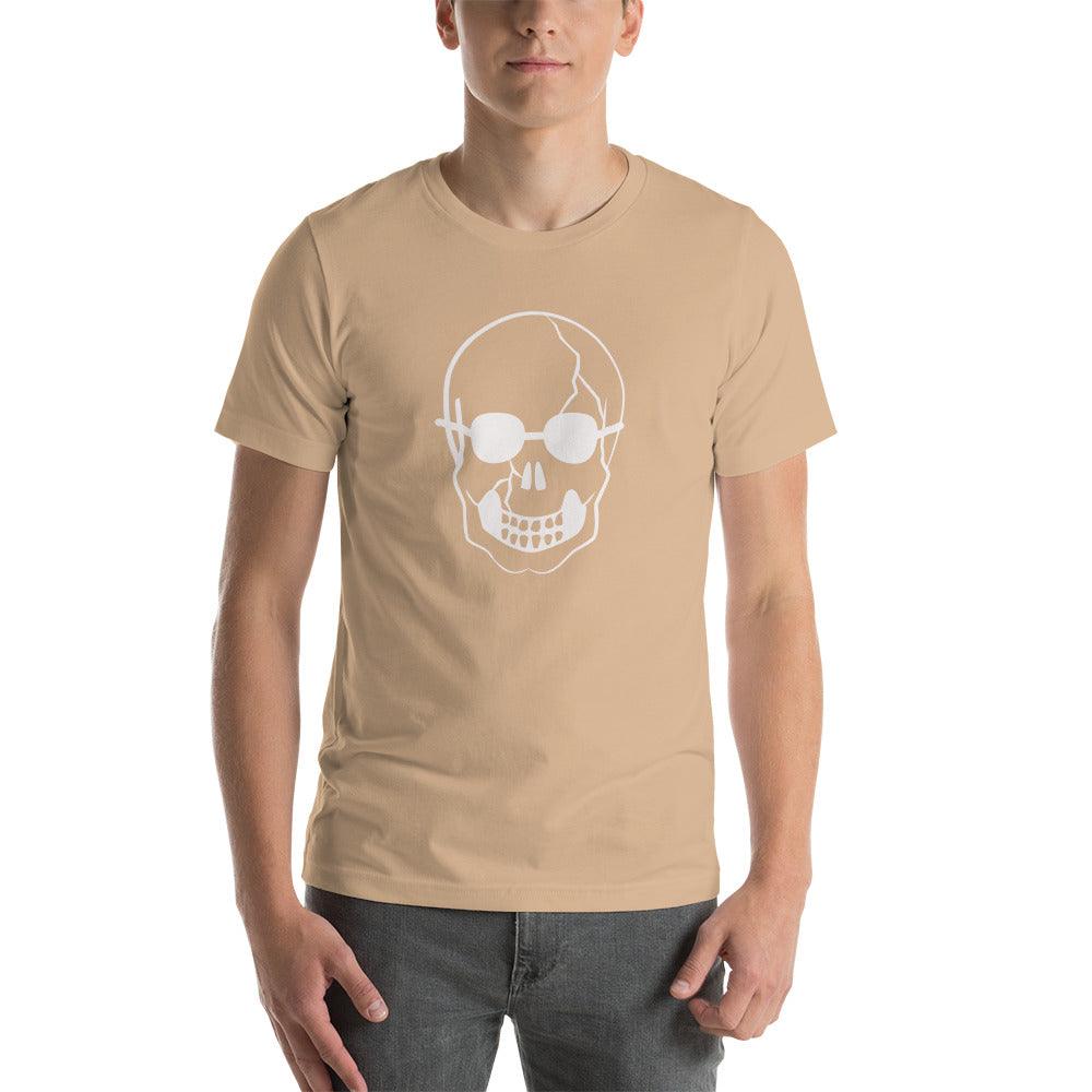 White Skull With Shades Unisex t-shirt - Lizard Vigilante