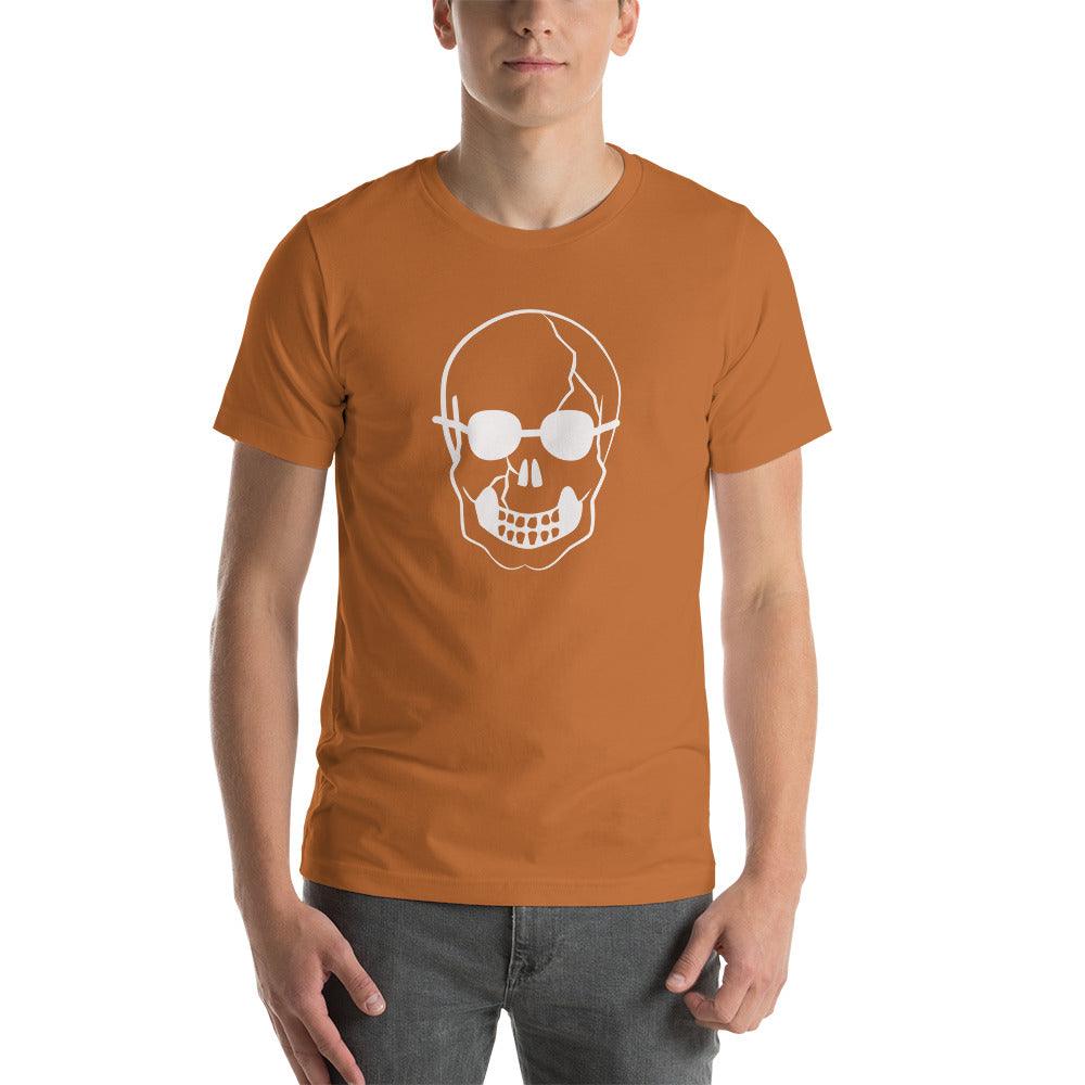 White Skull With Shades Unisex t-shirt - Lizard Vigilante