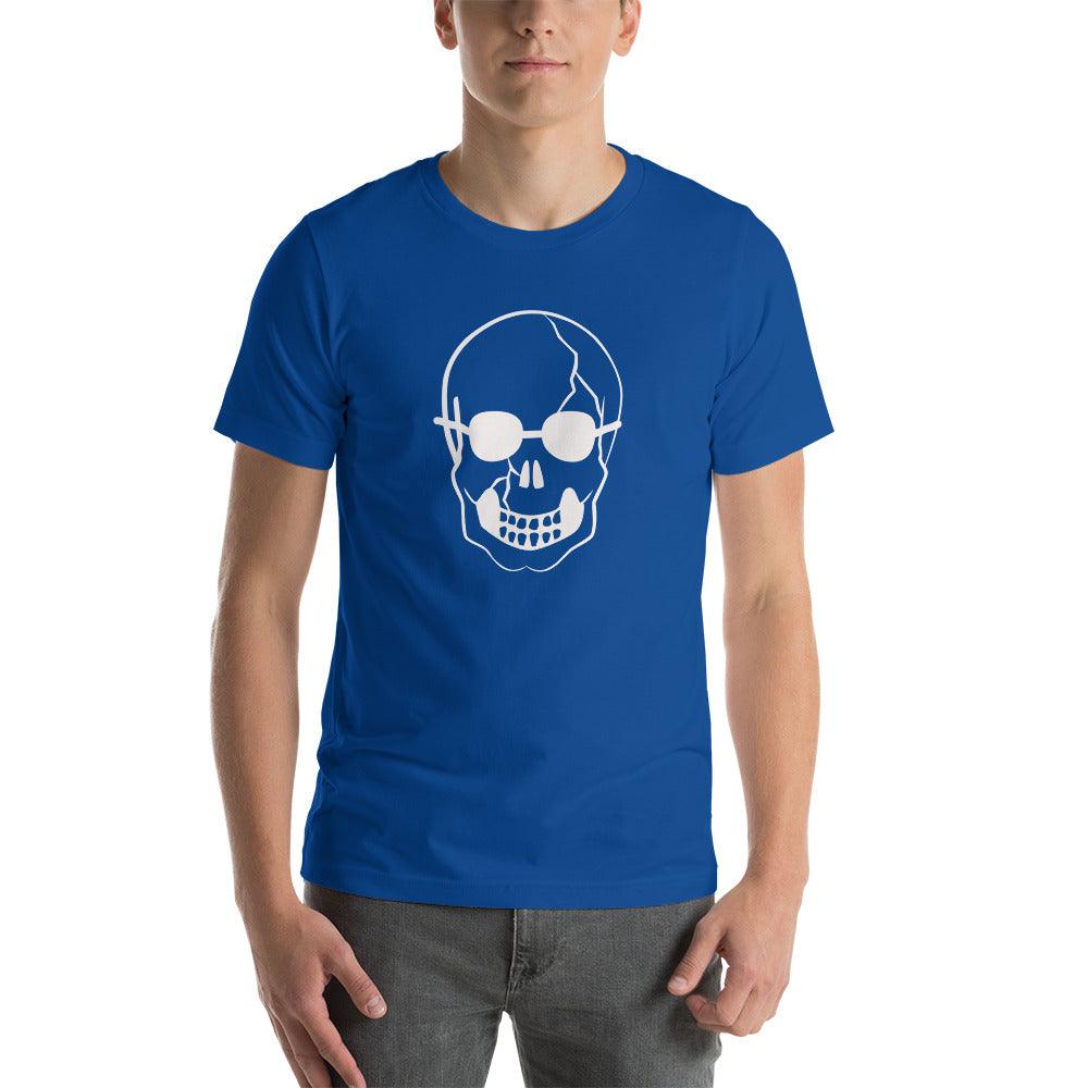 White Skull with Shades Unisex t-shirt - Lizard Vigilante