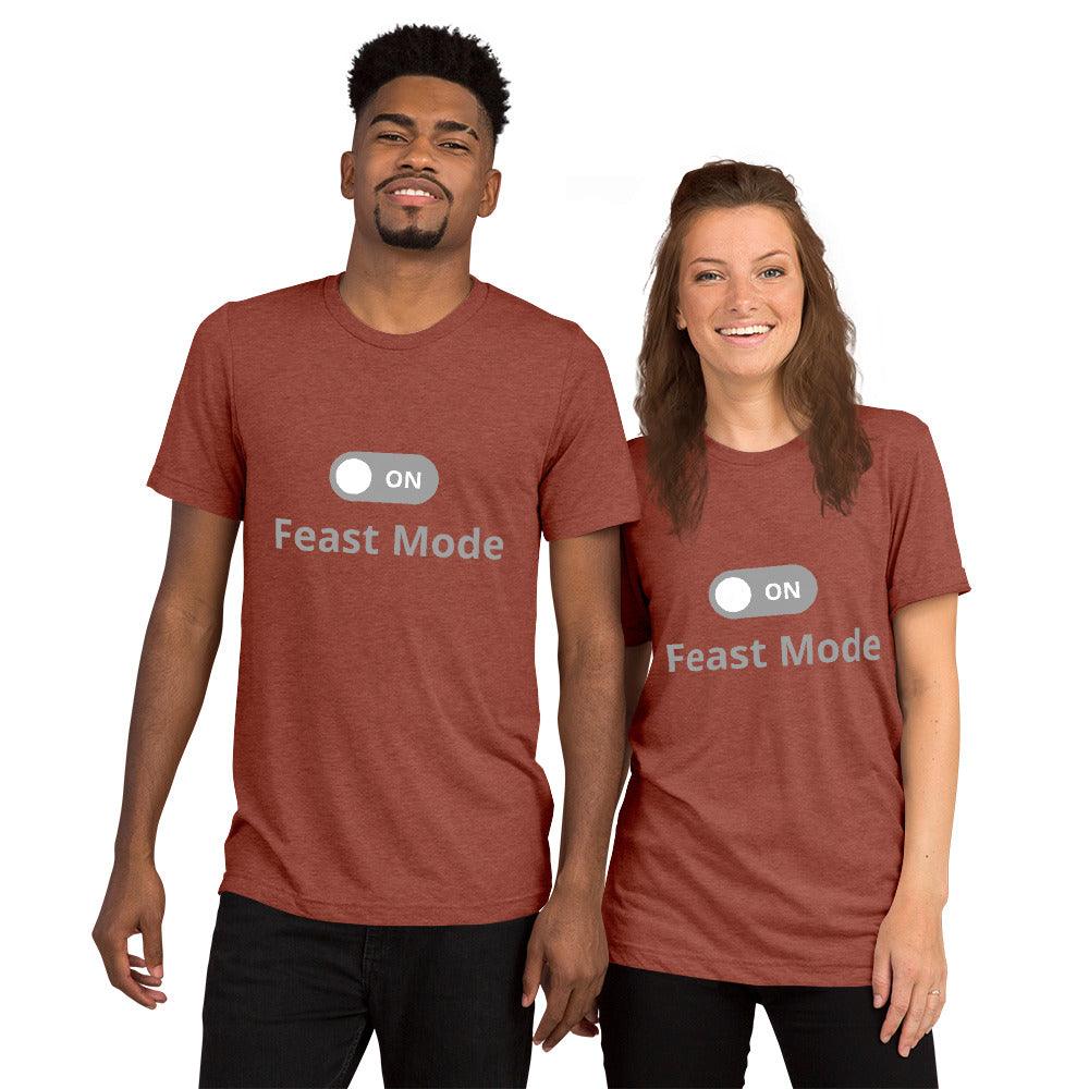 FEAST MODE ON Switch Button Short sleeve t-shirt - Lizard Vigilante