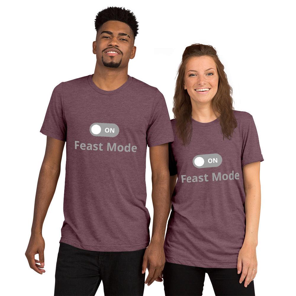 FEAST MODE ON Switch Button Short sleeve t-shirt - Lizard Vigilante