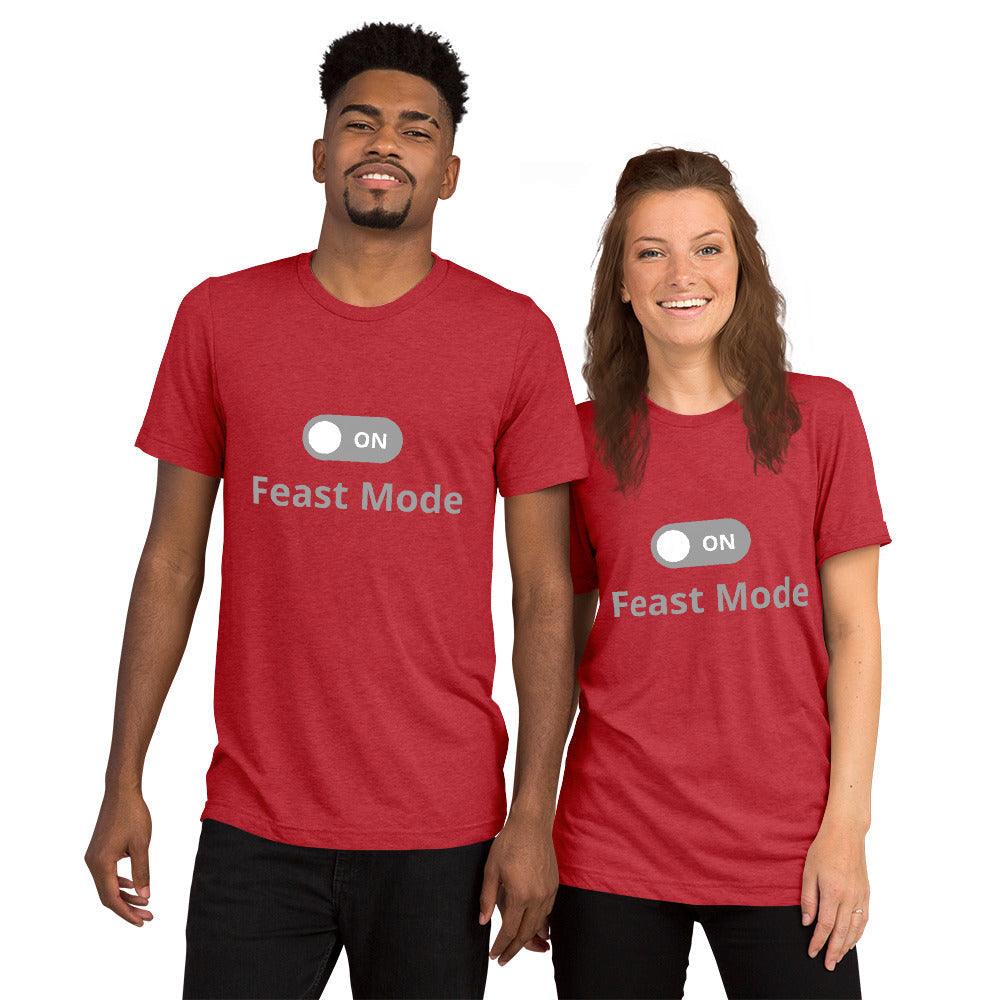 FEAST MODE ON Switch Button Short sleeve t-shirt - Lizard Vigilante