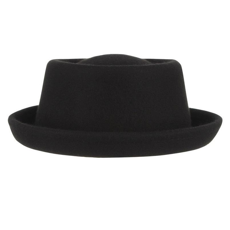 Unisex White Classic Wool Soft Hat Simple Black Fedora For Men Women Pork Pie Hat Comfortable Soft Porkpie Hats Flat Top Men's Fedora Autumn Winter Warm Hat Dress Hats