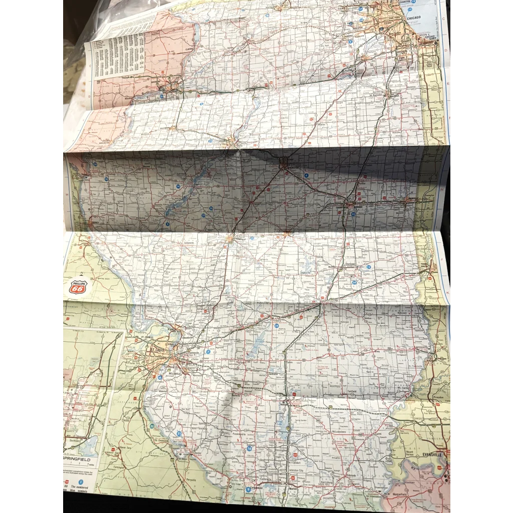 Unopened 1972 Phillips 66 Illinois Map Connects You to History