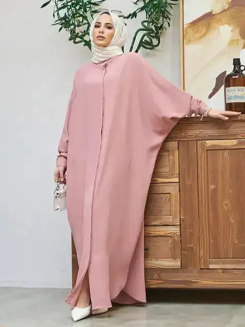 Fashion Single Breasted Muslim Dresses