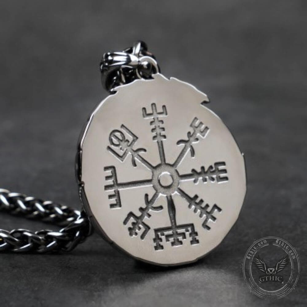 Valknut Stainless Steel Viking Dragon Pendant