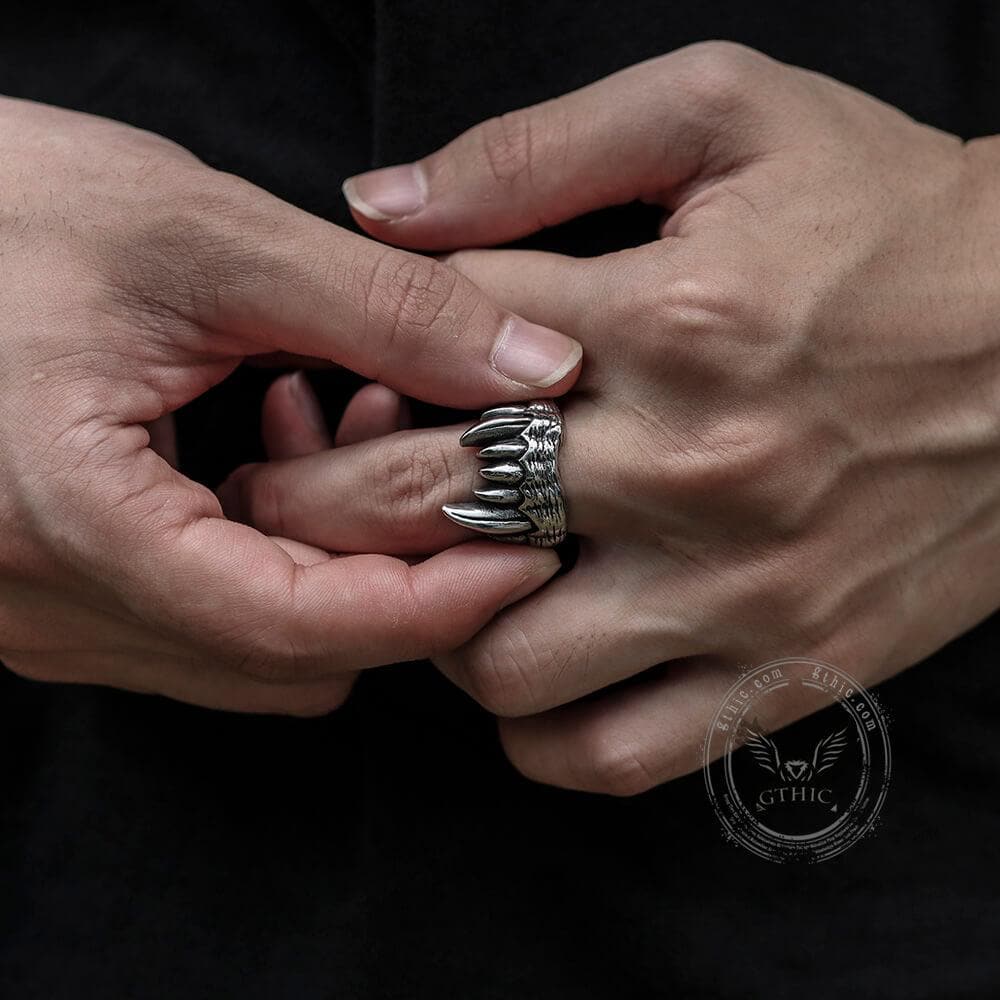 Vampire Teeth Stainless Steel Ring