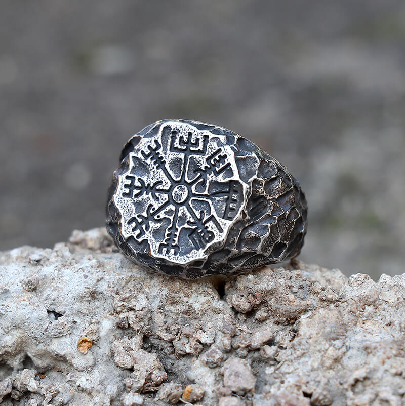 Vegvisir Magic Compass Stainless Steel Viking Ring