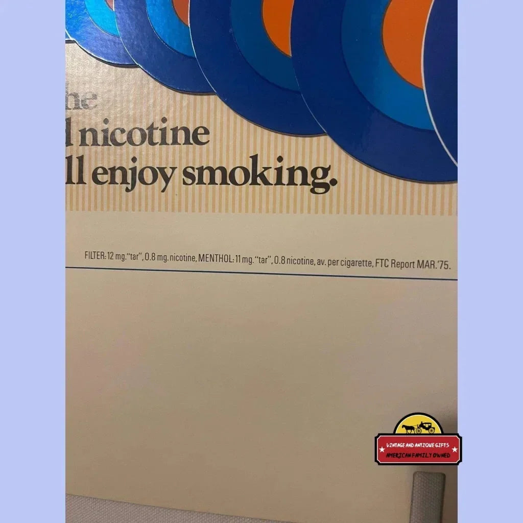 Rare 3D Vantage Cigarette Sign Brings 1975 Store Display to Life