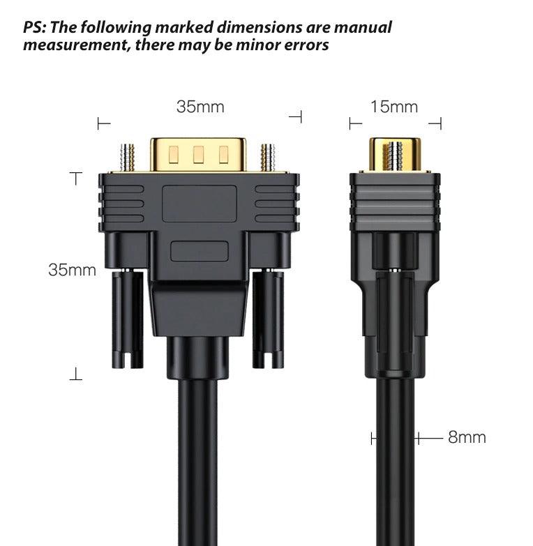 VGA Cable 1080P HD Male To Male Bold Extension Cable Cord Gold Plated Connectors Support 1080P Full HD For Computer Laptop Projector HDTV Monitor