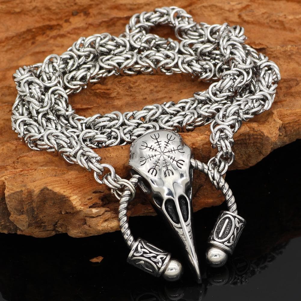 Vikings Helm of Awe Stainless Steel Necklace