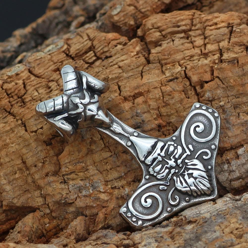 Vikings Thor's Hammer Stainless Steel Necklace