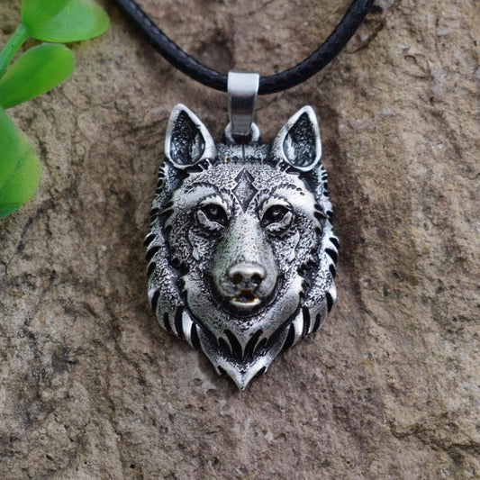 Vikings Fenrir Wolf Head Necklace