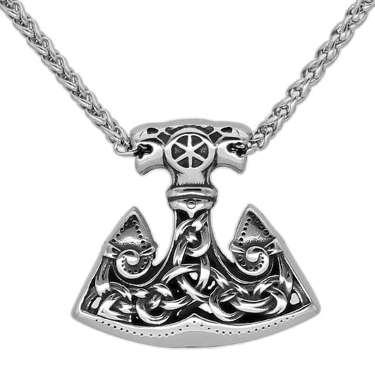Vikings North Wind Wolf Stainless Steel Pendant Necklace