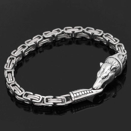 Vikings Fenrir Wolf Stainless Steel Bracelet