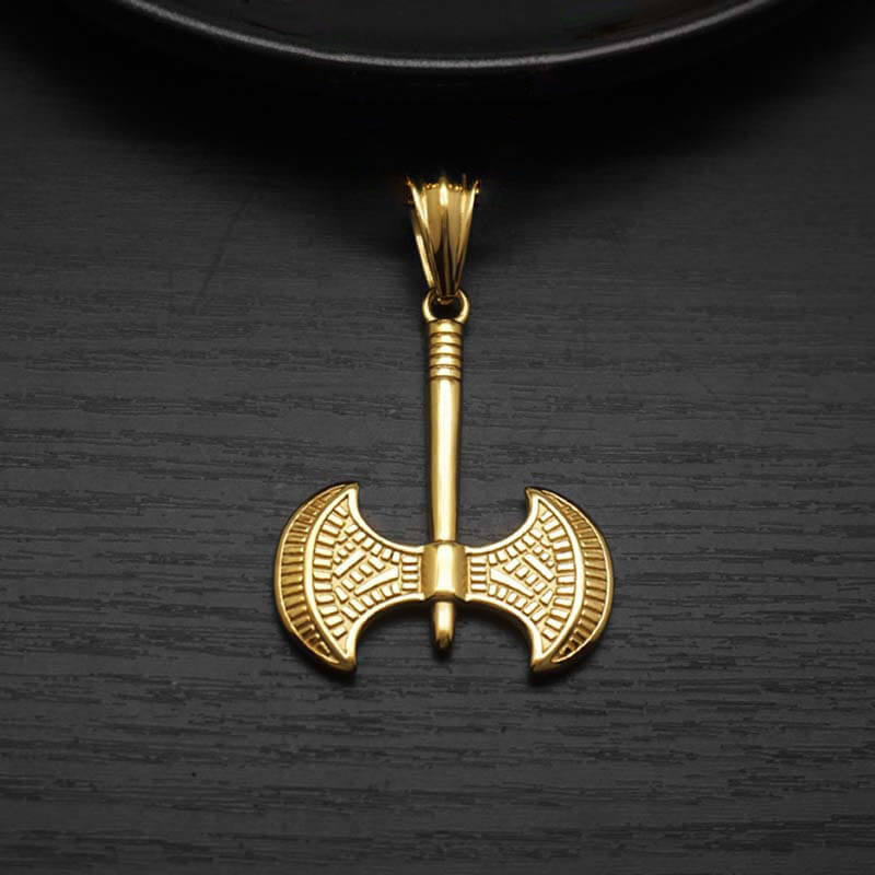 Viking Battle Axe Stainless Steel Pendant