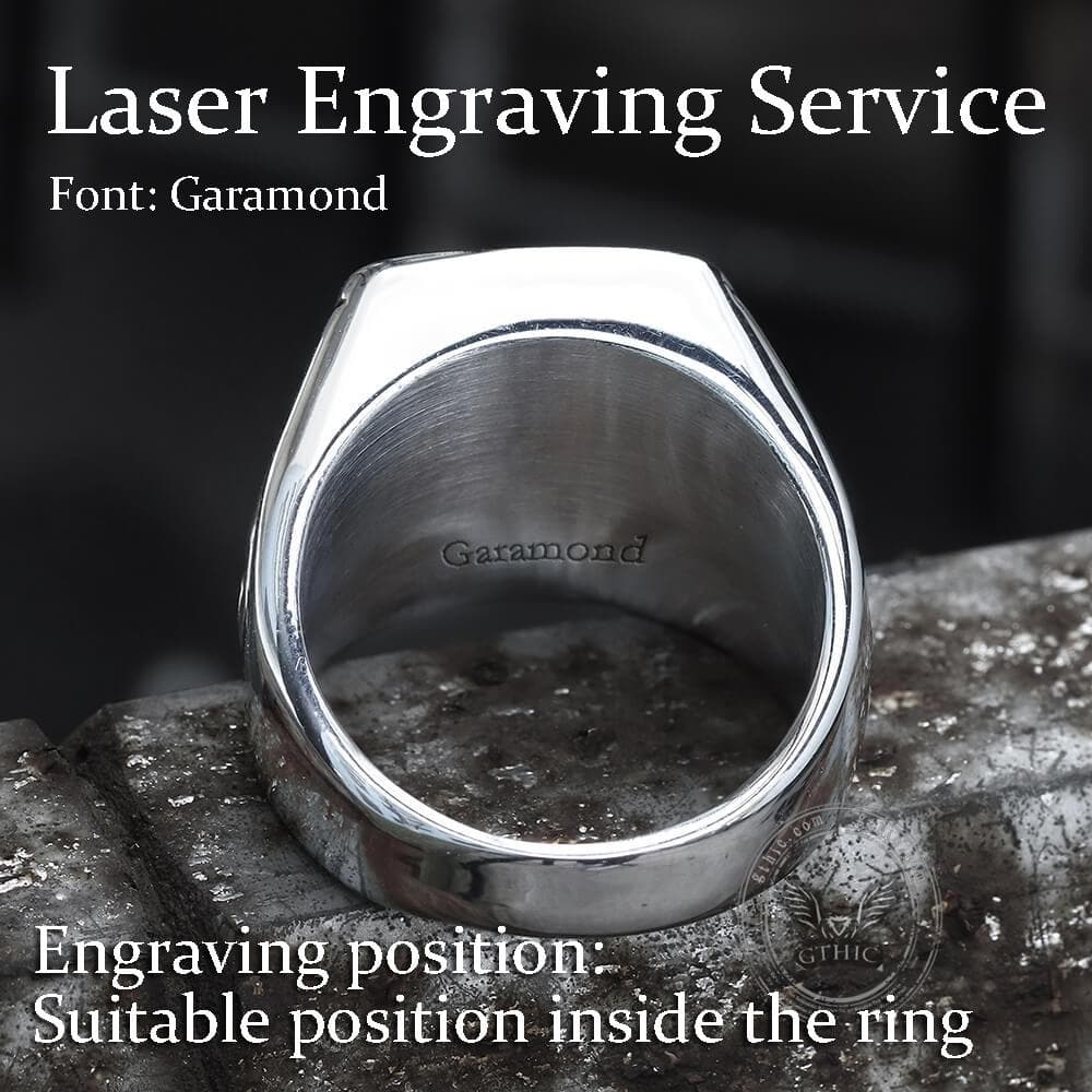 Viking Celtic Knots Stainless Steel Square Ring