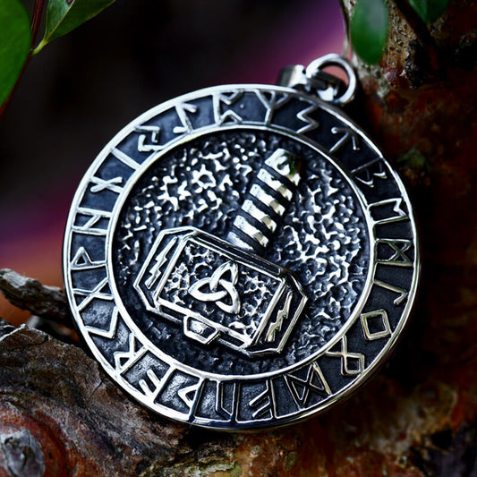 Viking Mjölnir Stainless Steel Pendant